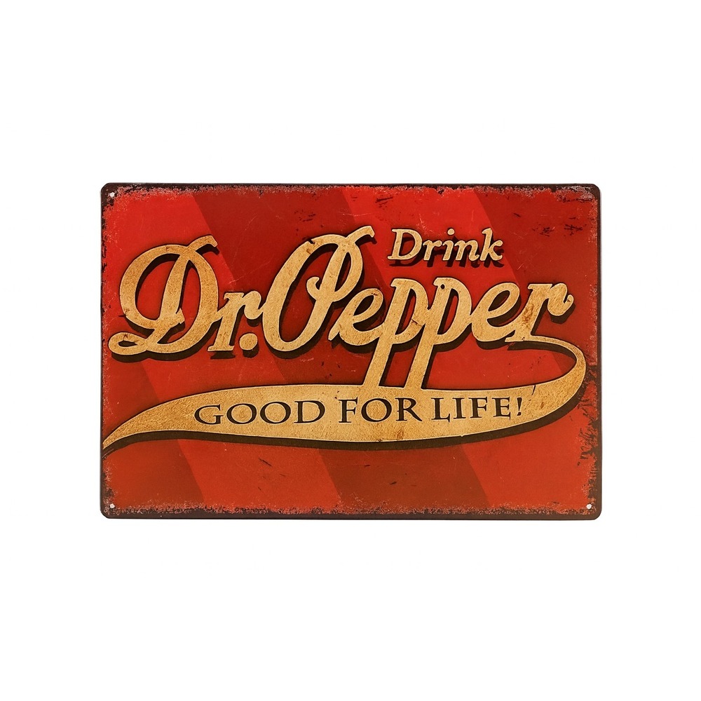 Dr. Pepper Good For Life  Novelty Metal Sign 8" x 12" Wall Art